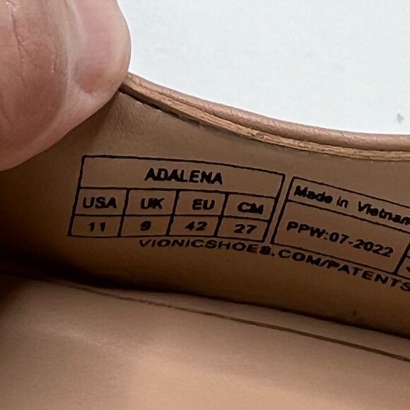 Vionic Adalena Leather Slingback Dress Pump Camel Suede Women's US 11 Tried On - Picture 10 of 10